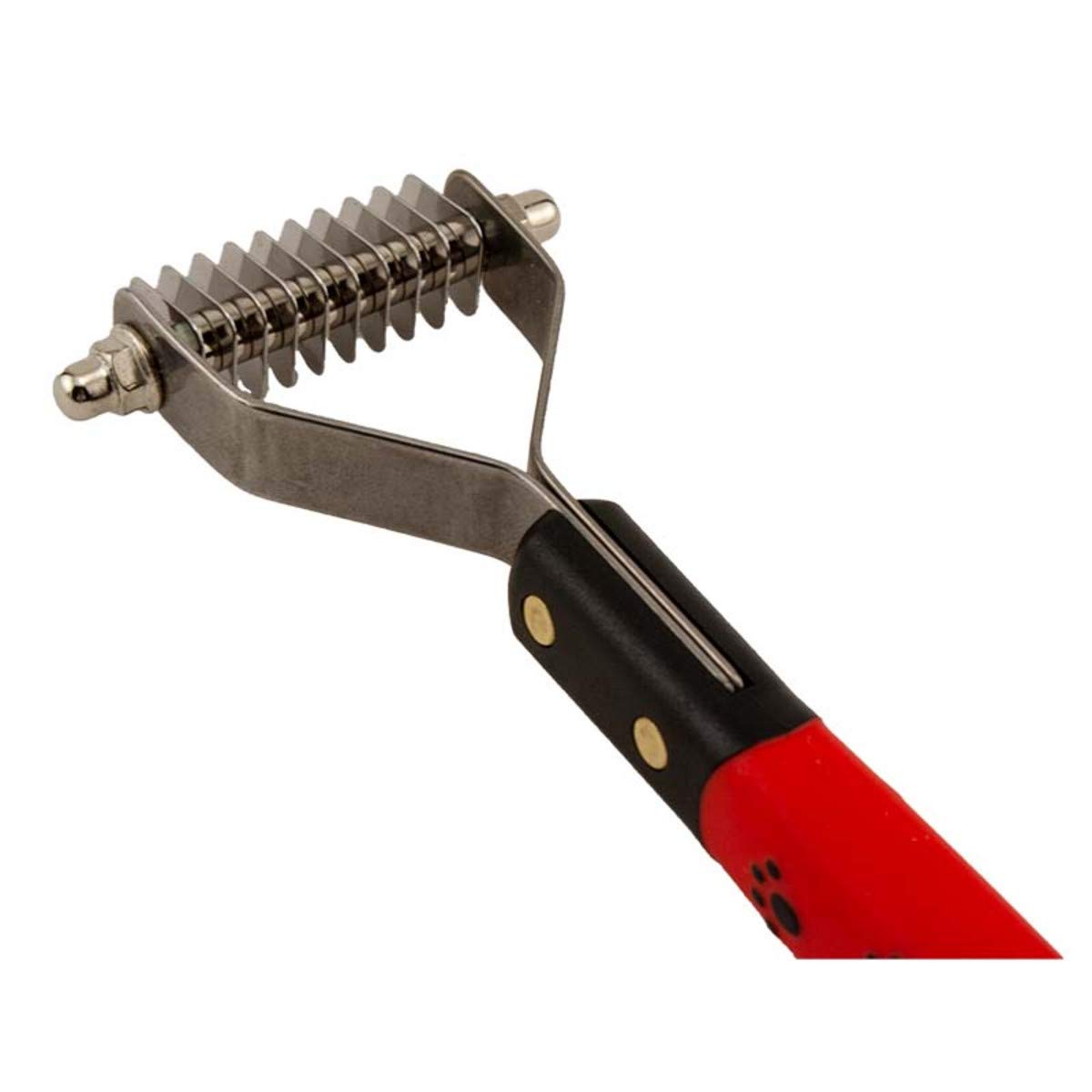 Ryan'S Pet Supplies Paw Brothers 10 Blade Medium Dematting Undercoat Rake For Dogs And Cats, Professional Grade, Dog Shedding Brush, Stainless Steel Blades, Rounded Gentle Teeth