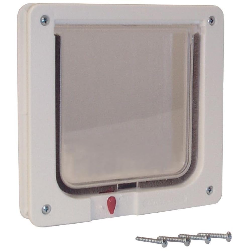 Ideal Pet Products Cat Flap Door With 4 Way Lock, 6.25'' X 6.25'' Flap Size