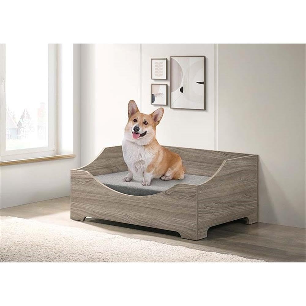 Progressive Furniture ZoZo Pet Bed W/Cushion in Sand/Gray