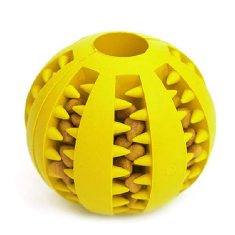 Dog Trust Puppy Teething Chew Toy Balls 1 Pack Interactive Dog Treat Dispensing Ball Rubber Small Breed Dog Chewing Enrichment T