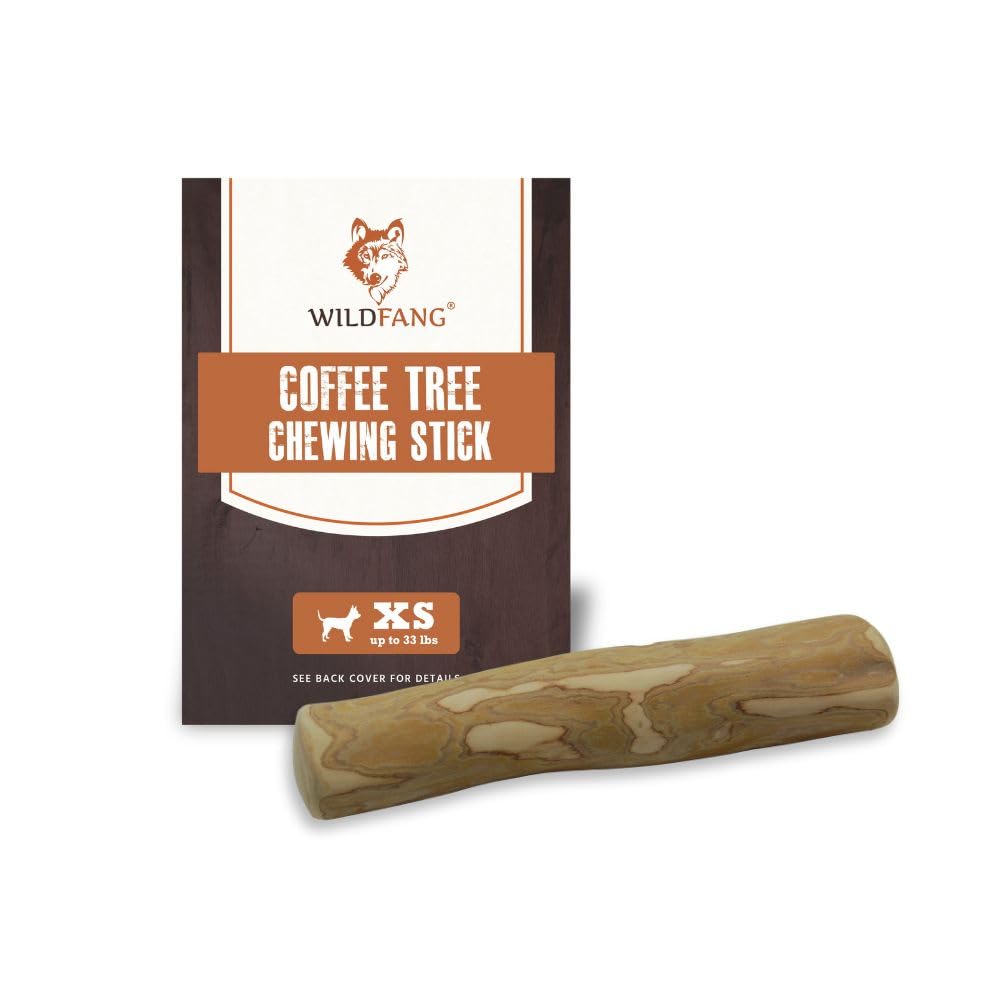 Wildfang Coffee Wood Dog Chew Xs - Natural Wood Toy, Wood Dog Bone, Wood Chew Stick, Coffee Bone For Dogs Muscle Training Wood C
