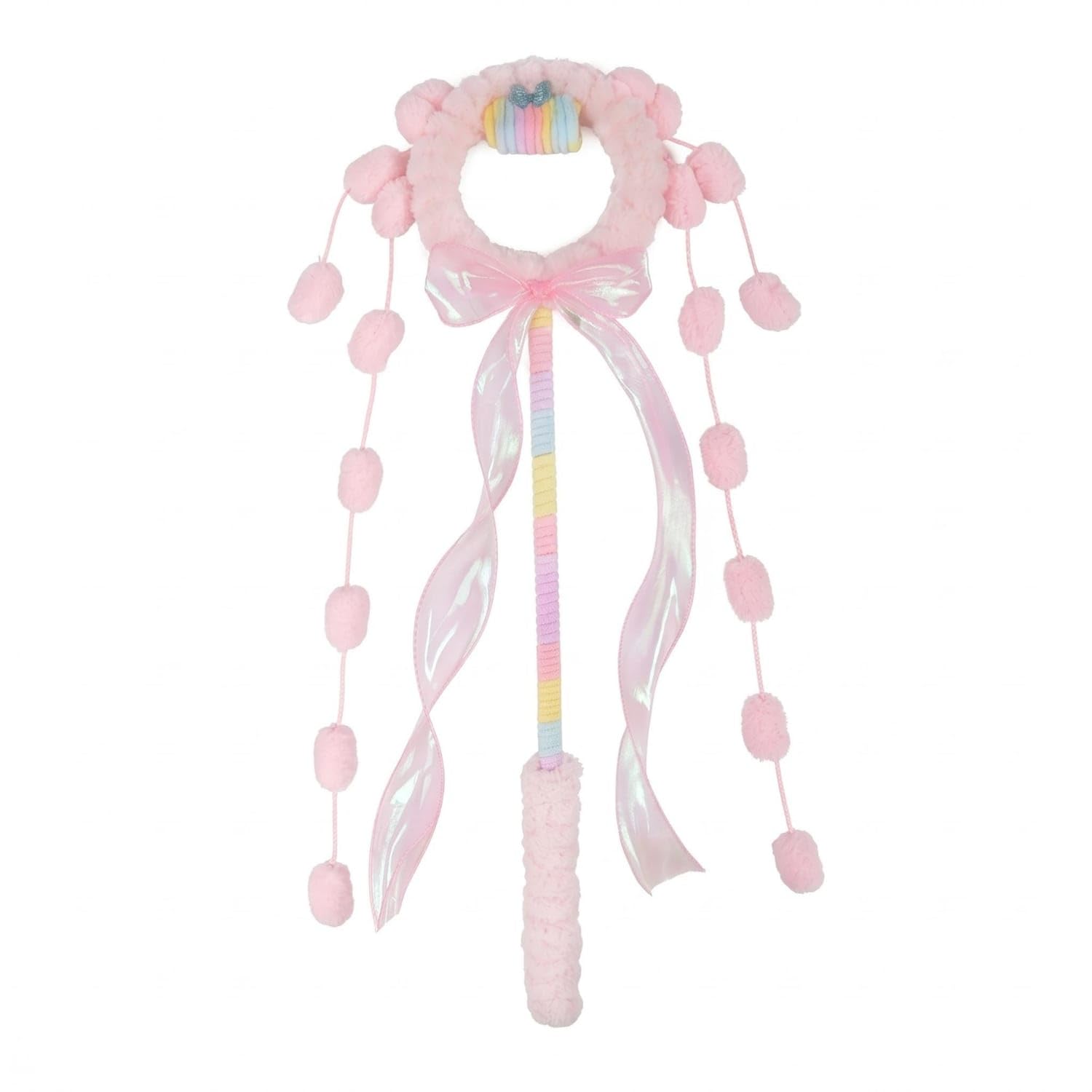 Ecomistiq Lightweight Feline Teaser Wand, Pink, Round