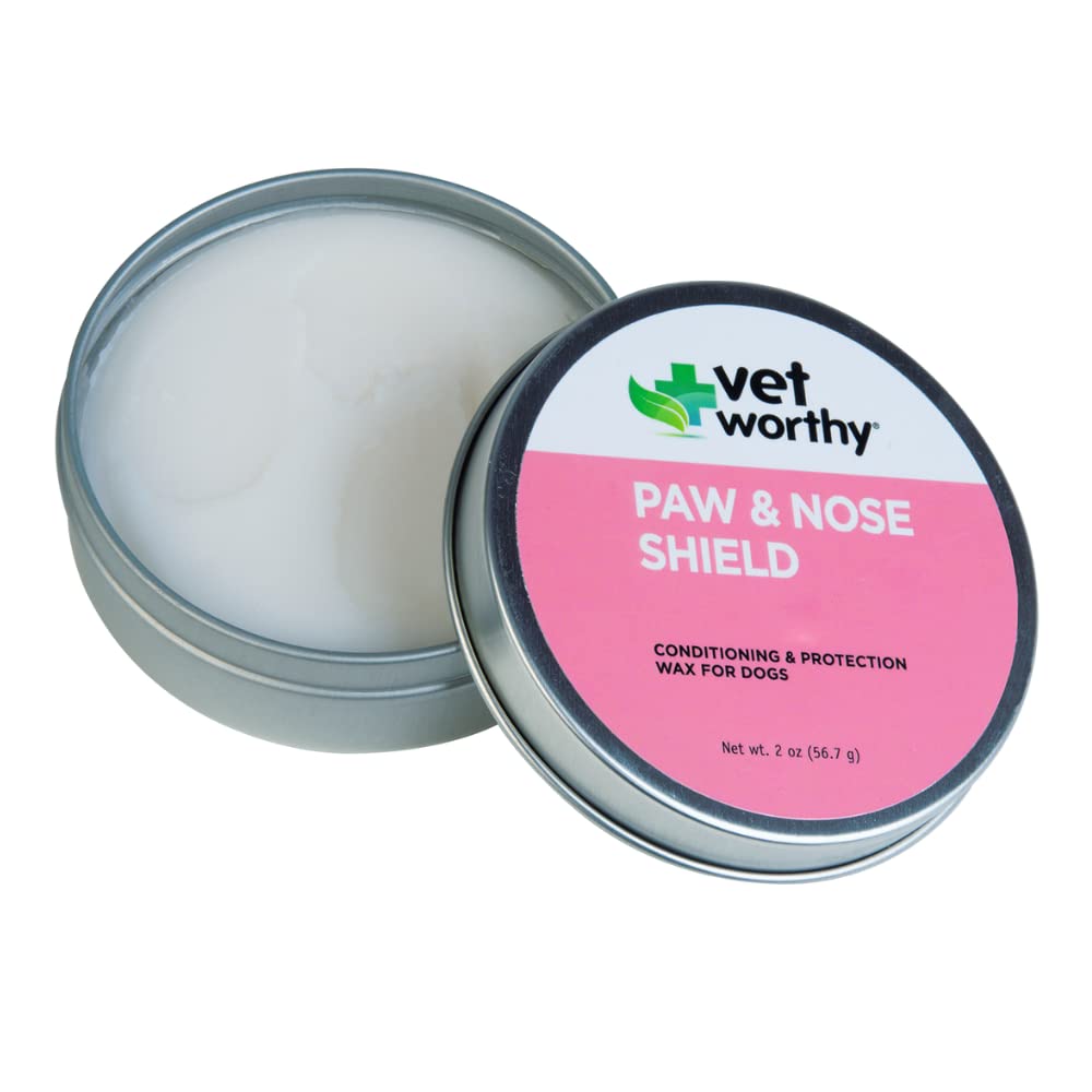 Vet Worthy Paw & Nose Shield  Conditioning and Protection Wax for Dogs  Paw Moisturizer to Heal and Repair Dry, Cracked, and D