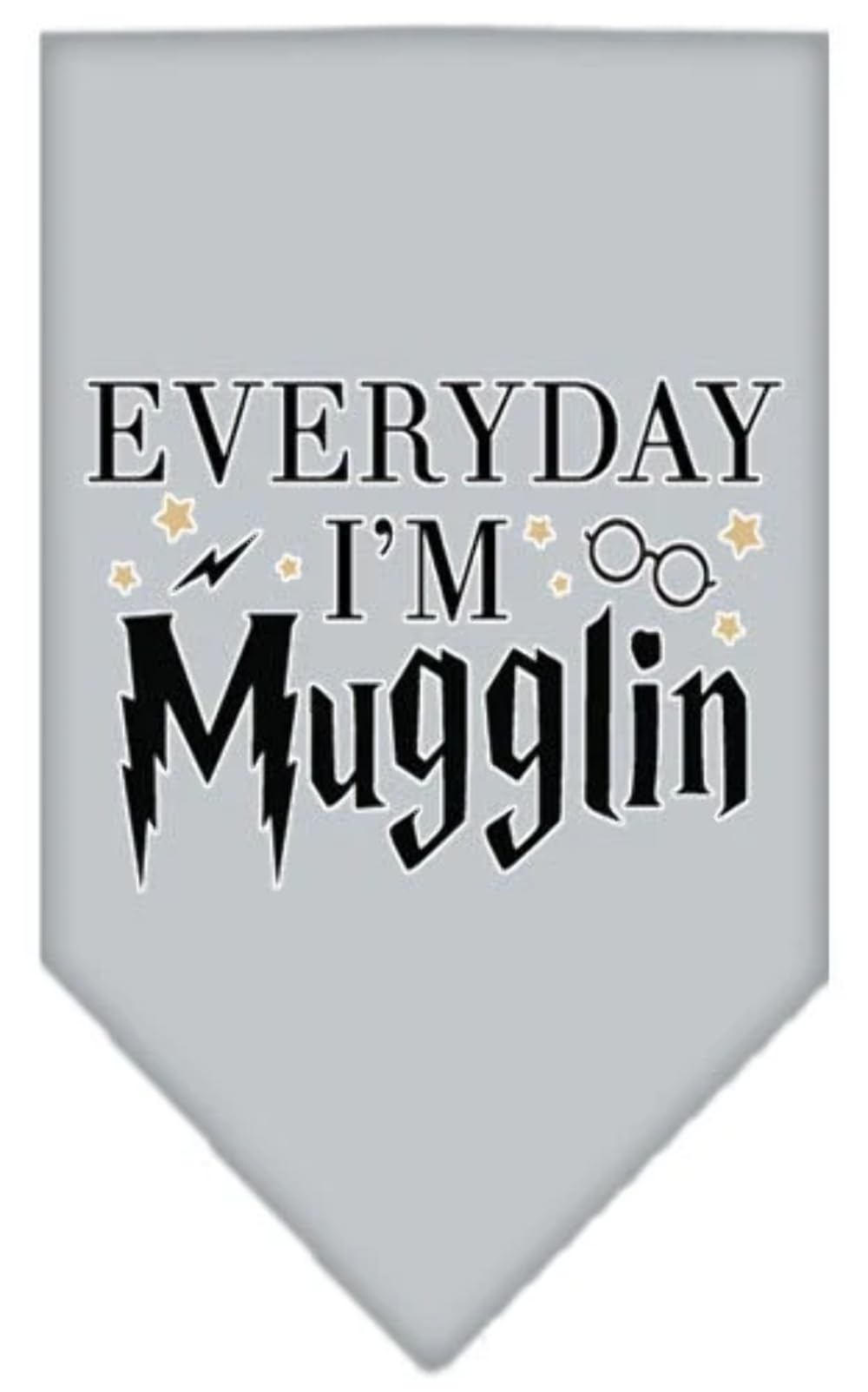 Mirage Pet Product Everyday I'm Mugglin Screen Print Bandana Cocoa Large