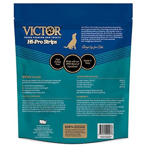 VICTOR Super Premium Dog Treats - Classic Hi-Pro Savory Strips with Real Beef - Supports Immune System, Digestive Health, & Heal
