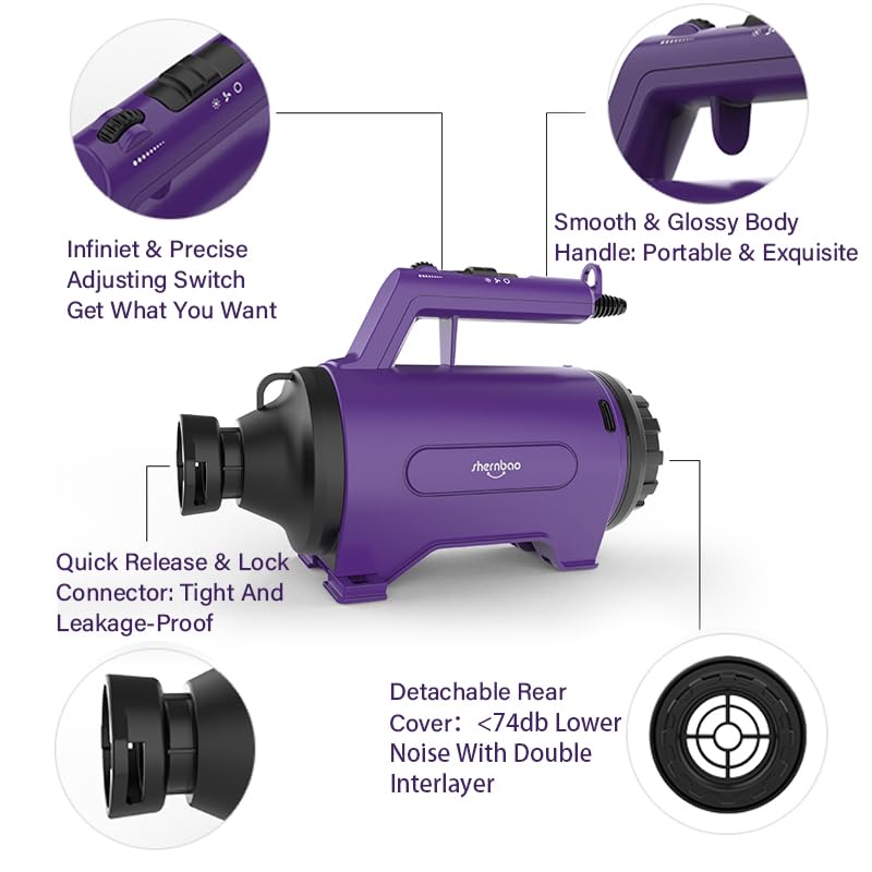 Dog Dryer High Velocity Professional Dog/Pet Grooming Force Hair Dryer/Blower