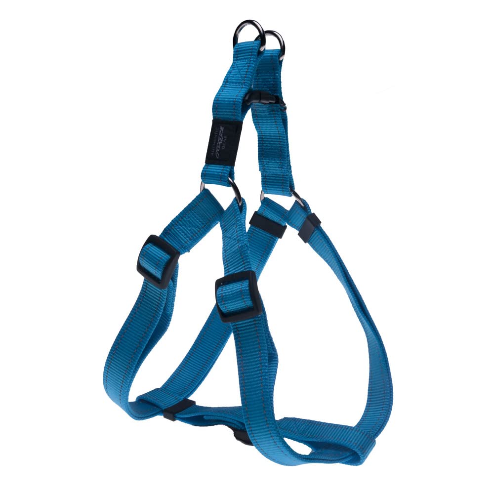 Reflective Adjustable Dog Step In Harness For Large Dogs; Matching Collar And Leash Available, Turquoise