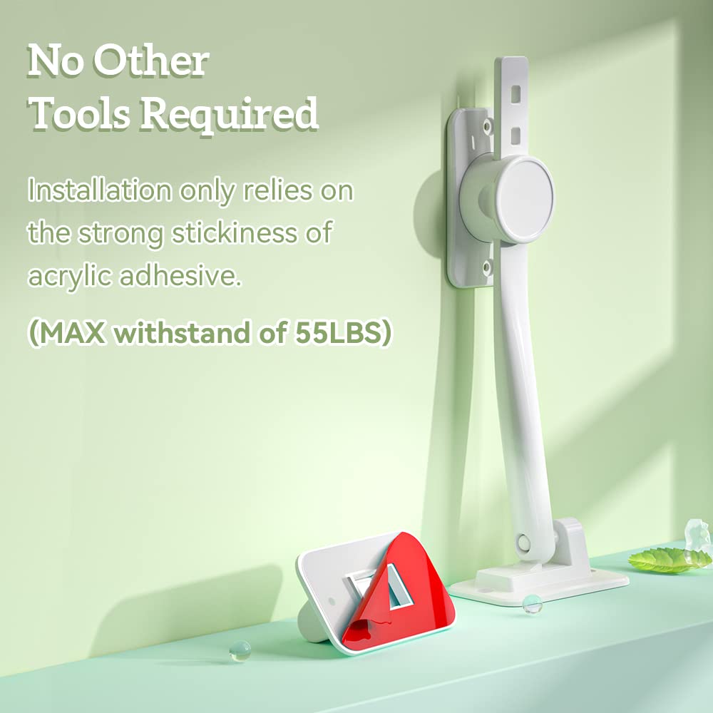 Safelon 1Pcs Baby Safety Door Finger Pinch Guard, Door Lock & Door Stopper For Kids & Pets, Convenient Cats Entry, Adjustable Door Latch For Dogs No More Pet Gates