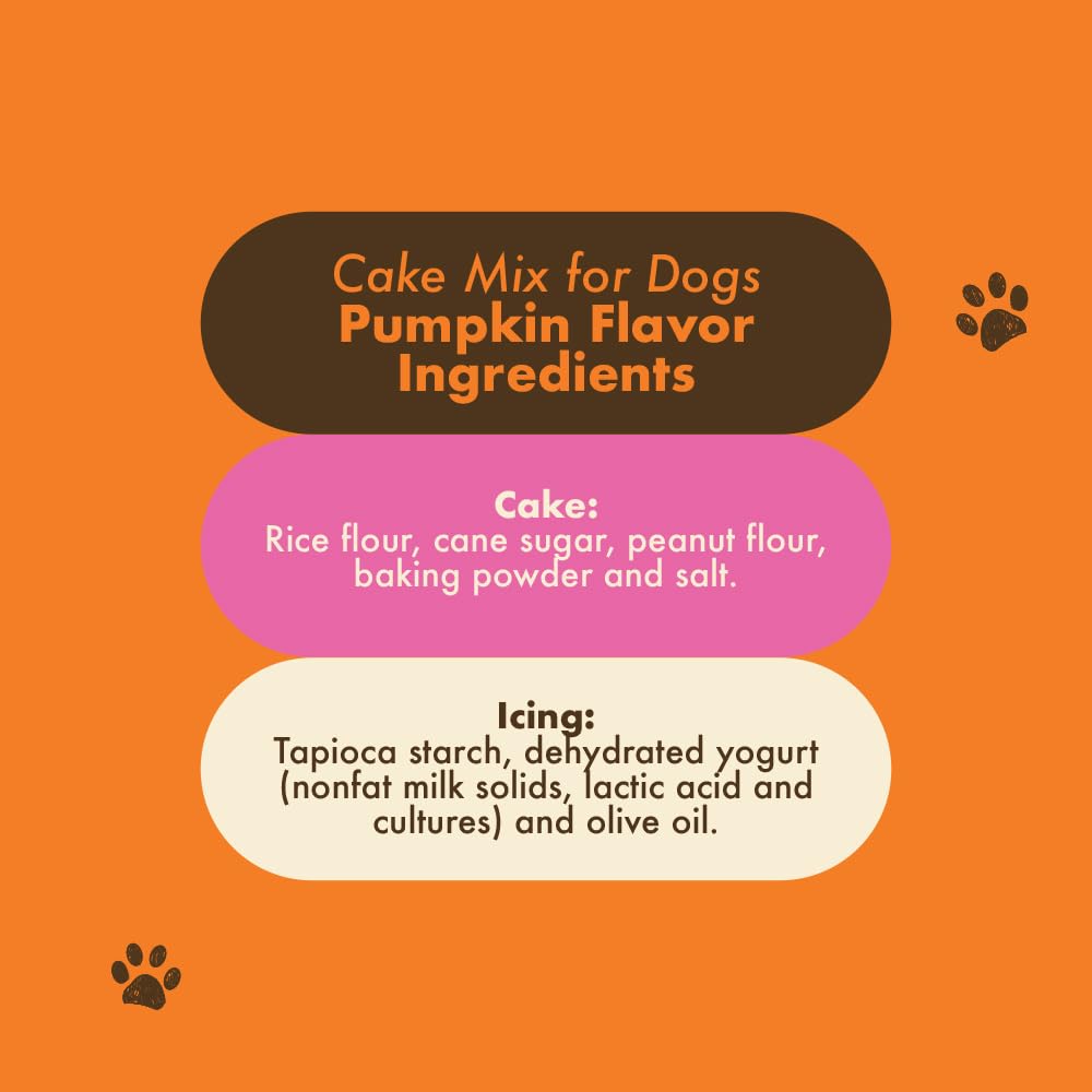 Puppy Cake Pumpkin Cake Mix and Frosting (Wheat-free) for Dogs-9 oz