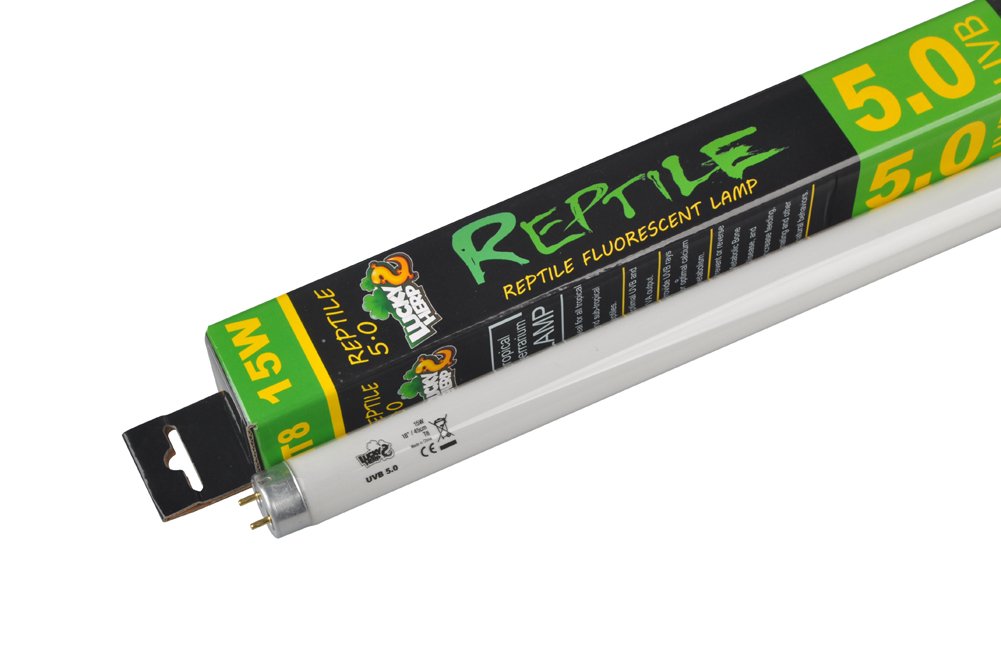 Lucky Herp 5.0 Uvb Fluorescent Tube Terrarium Lamp For Tropical Reptiles - T8,15 Watts,18 Inches
