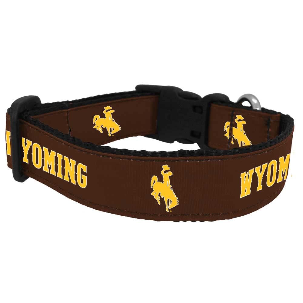 College Dog Collar (Large, Wyoming)