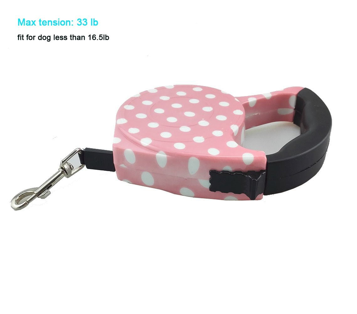 Yueton 16.5 Ft Pet Dog Cat Puppy Retractable Leash Traction Rope Walking Lead Leash (Blue)