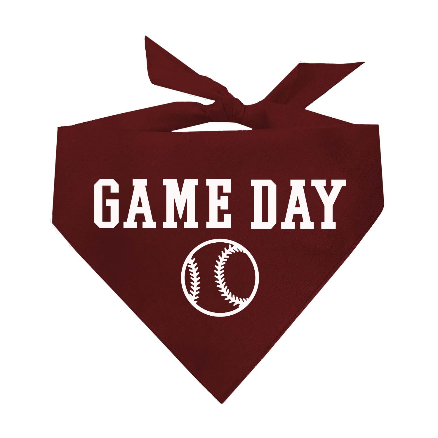 Game Day Baseball Dog Bandana (1054 Dark Red, One Size)