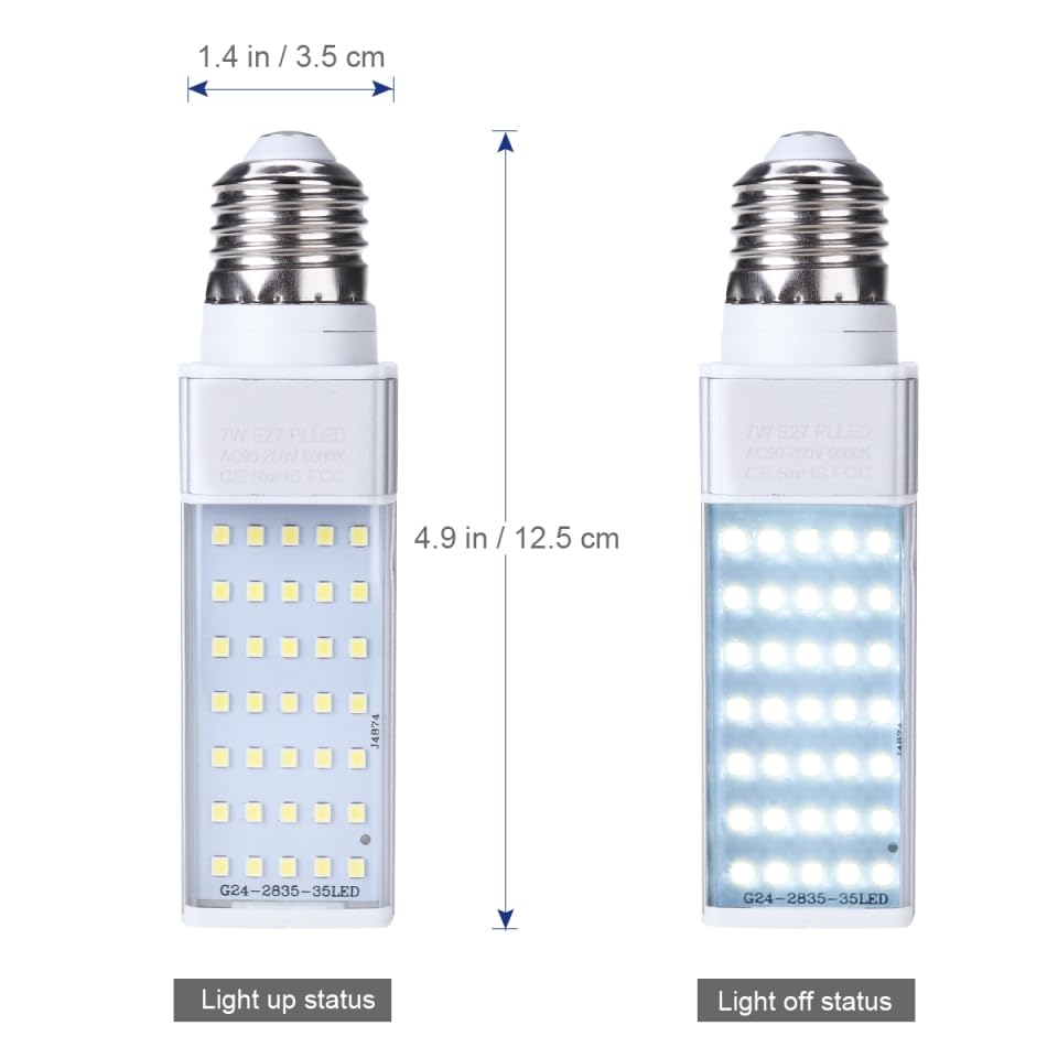 UEETEK E27 LED Energy Saving Lamp to Fit All Fish Pod and Fish Box Aquariums (White 7W)