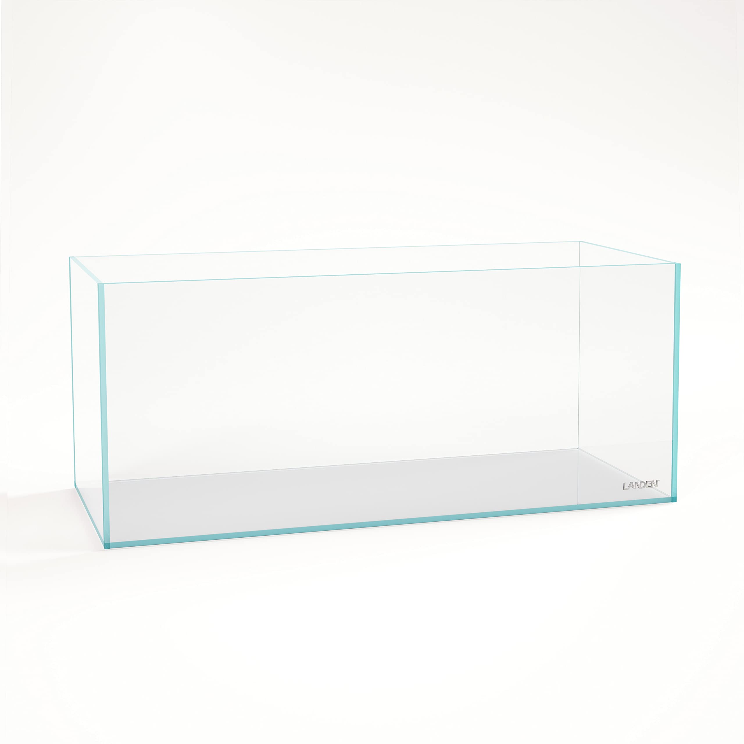 Landen 120P 72.2 Gallon Rimless Low Iron Aquarium Tank, W47.2    D19.7    H19.7 (120x50x50cm) 10mm Thickness with Black Nano Foa