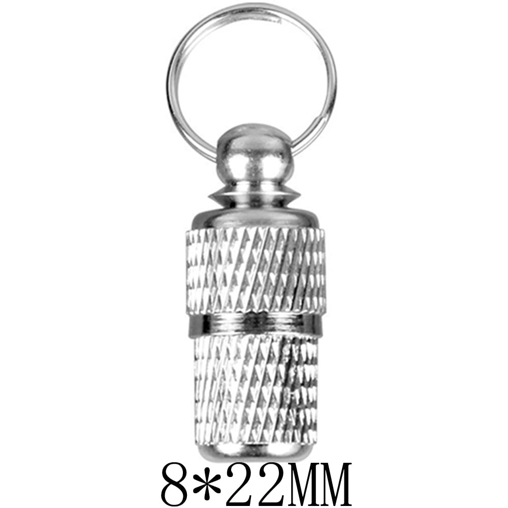 Yanqinqin 10Pcs Anti-Lost Pet Id Tags, Stainless Steel & Aluminum, Silver, 8*21Mm, Waterproof, Personalized Labels