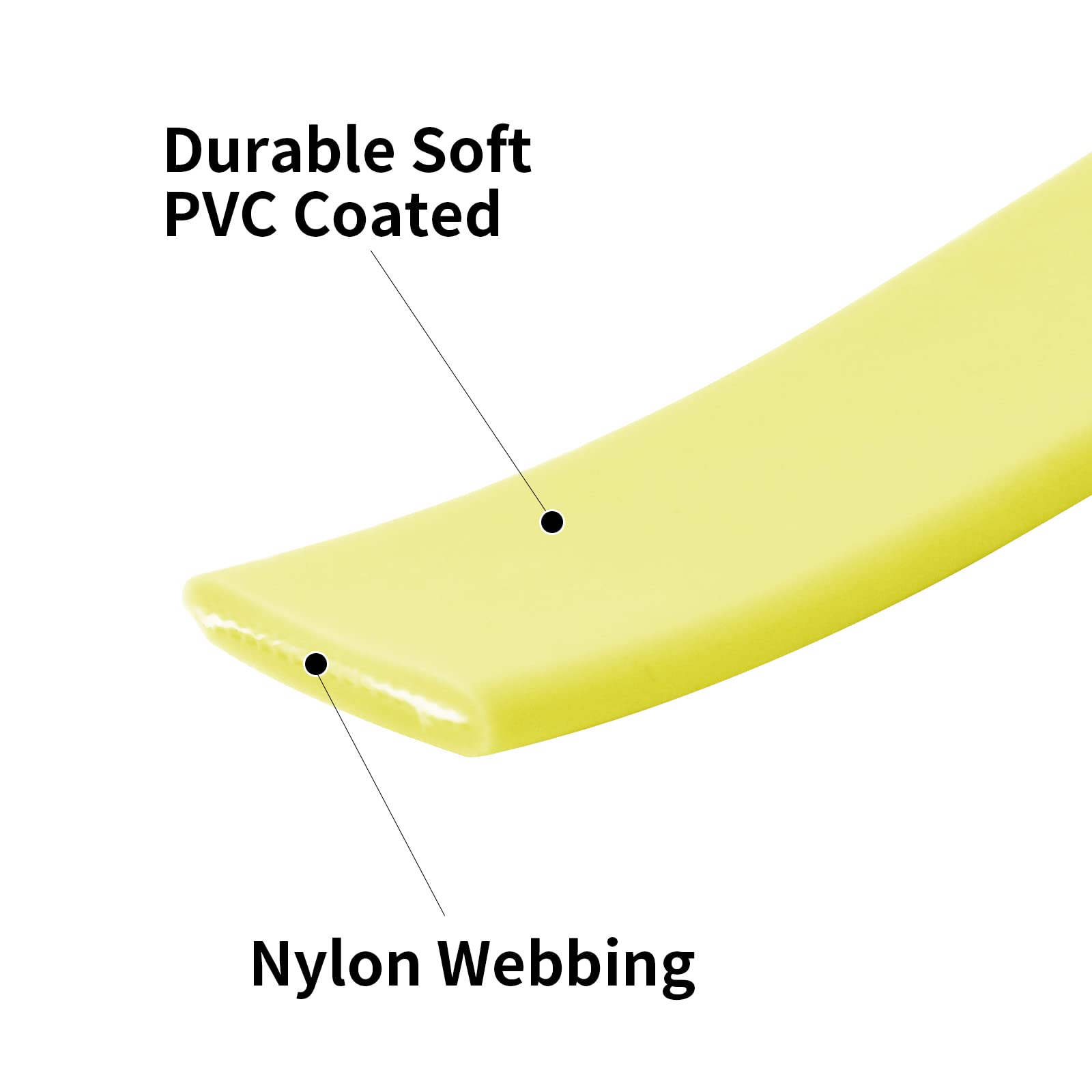 Waterproof Dog Training Leash 50Ft 30Ft 15Ft 10Ft 5Ft Heavy Duty Recall Long Lead For Large Medium Small Dogs (10Ft, Light Yello