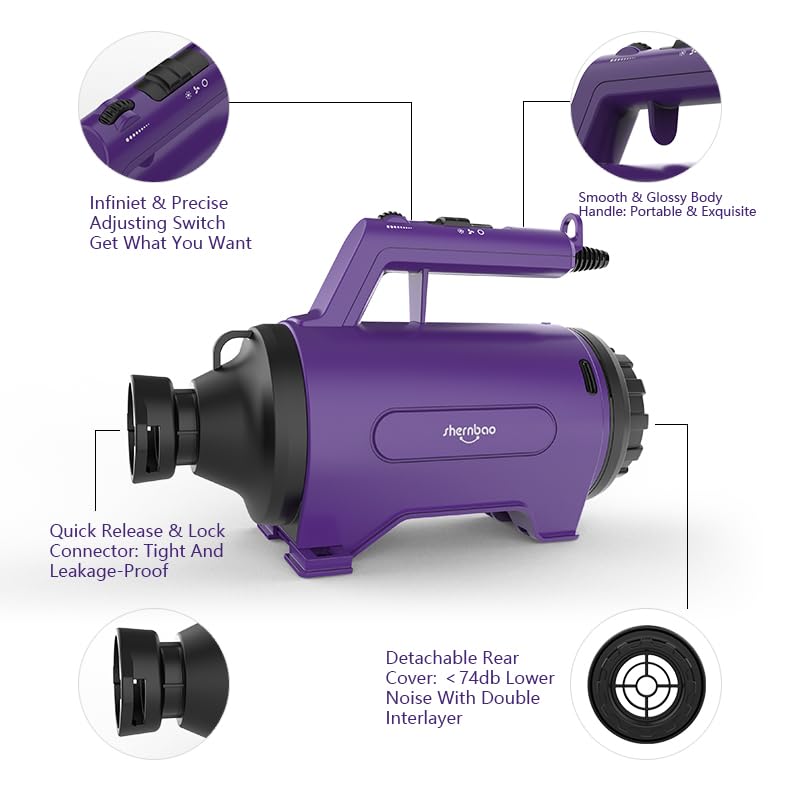 Dog Dryer High Velocity Professional Dog/Pet Grooming Force Hair Dryer/Blower