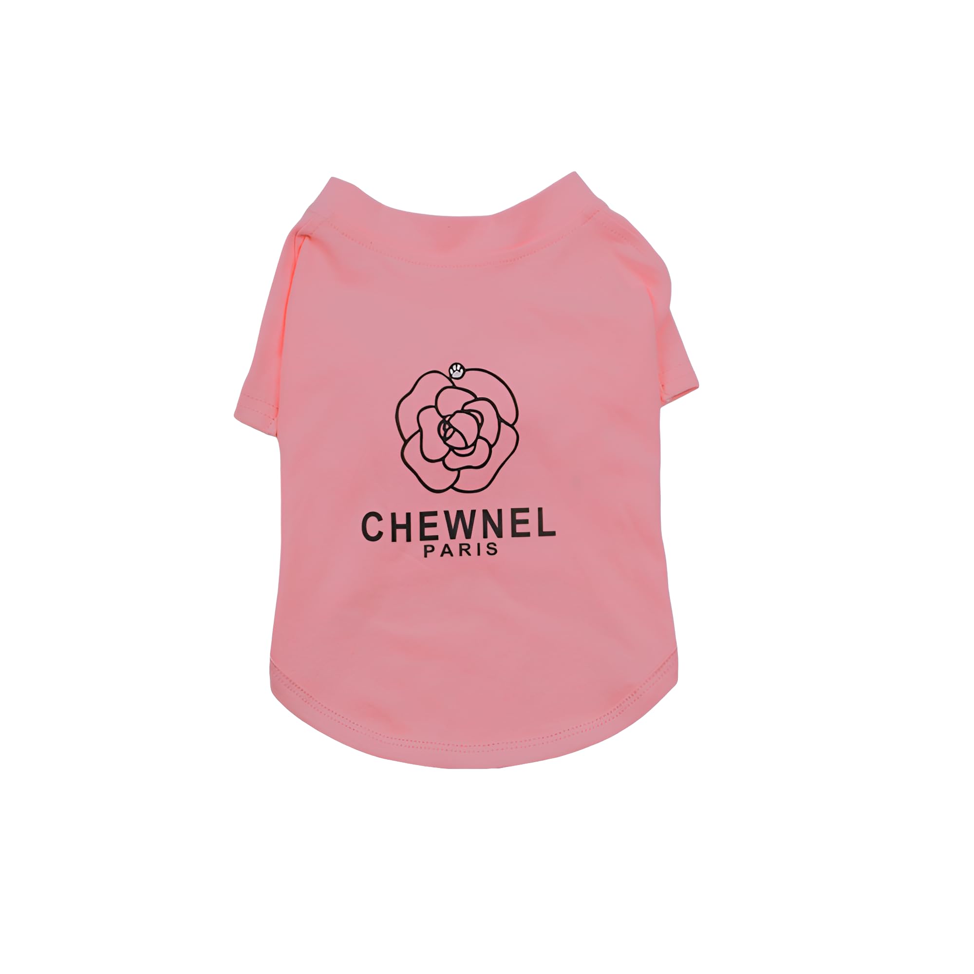 Dog T-Shirt Tee Clothes Vest Lightweight Stretchy Soft Cool Breathable Puppy Pink Chewnel Large
