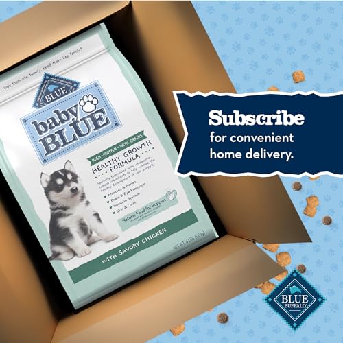 Blue Buffalo Baby BLUE Natural Wet Food for Puppies, Healthy Growth Formula with DHA, Turkey & Vegetable Recipe, 12.5-oz. Cans,