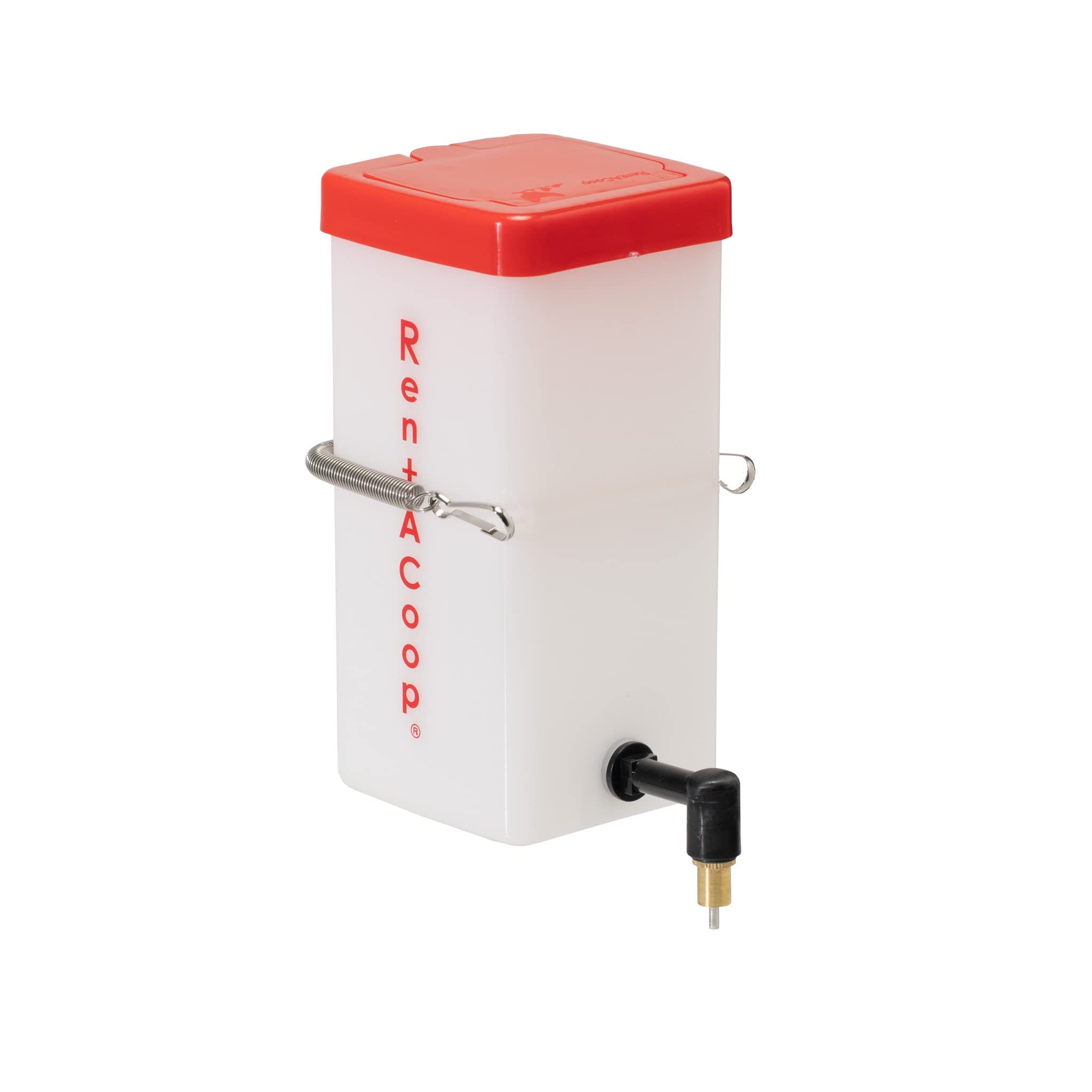 RentACoop 32oz(1L) Small Animal Drinker with No-Drip Brass Nozzle - Suitable for Small Pets, Bunnies, Hamsters, Guinea Pigs, Rab