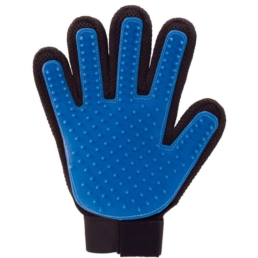 Mrefict Pet Grooming Glove For Dogs & Cats  Silicone Deshedding & Hair Removal Brush, Gentle Massage Grooming Mitt With Adjusta