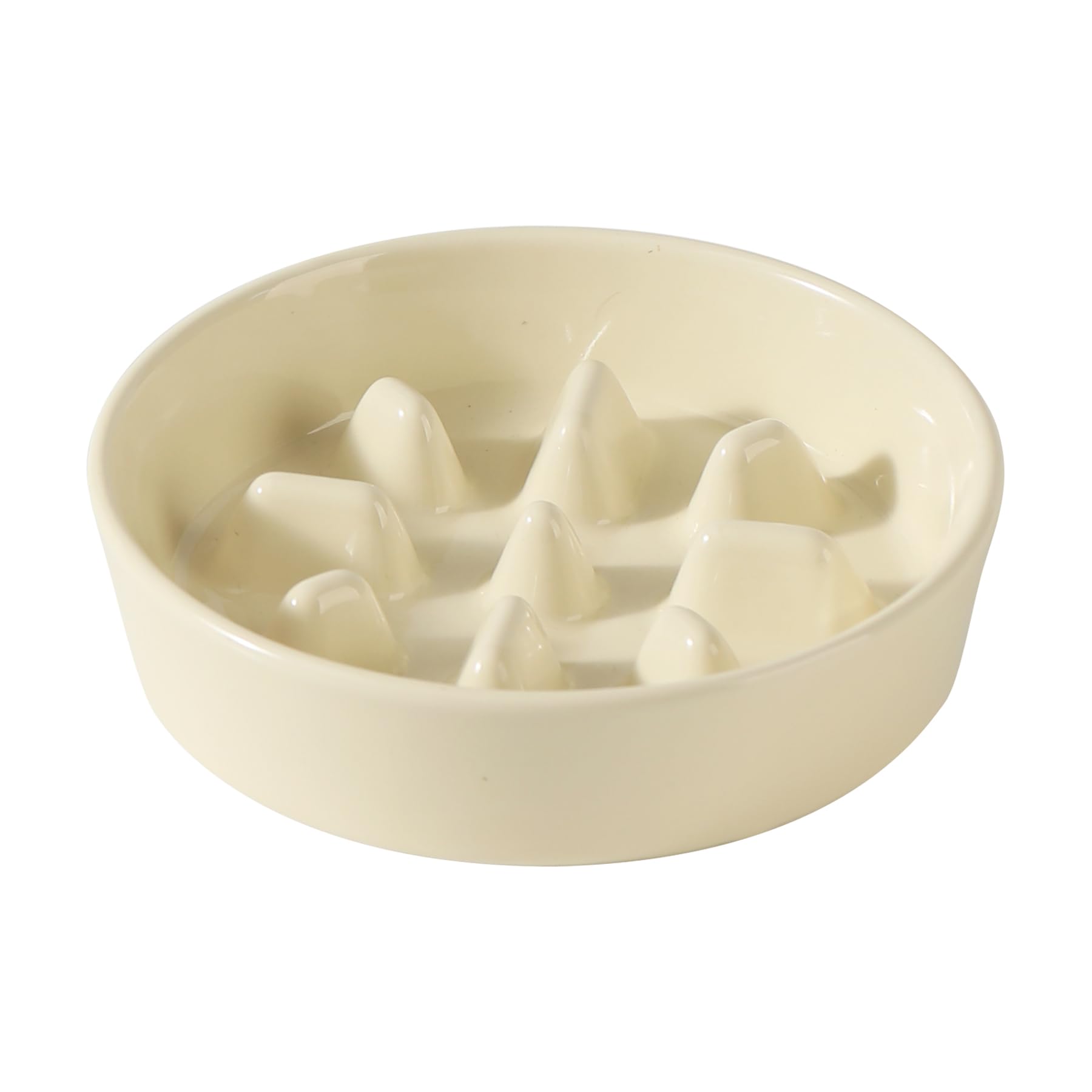 Havniva Ceramic 1.2 Cup Dog Bowl Slow Feeder, 7.3 inch Slow Pet Food Dish for Medium and Small Dog, Stop Bloat, Preventing Choki
