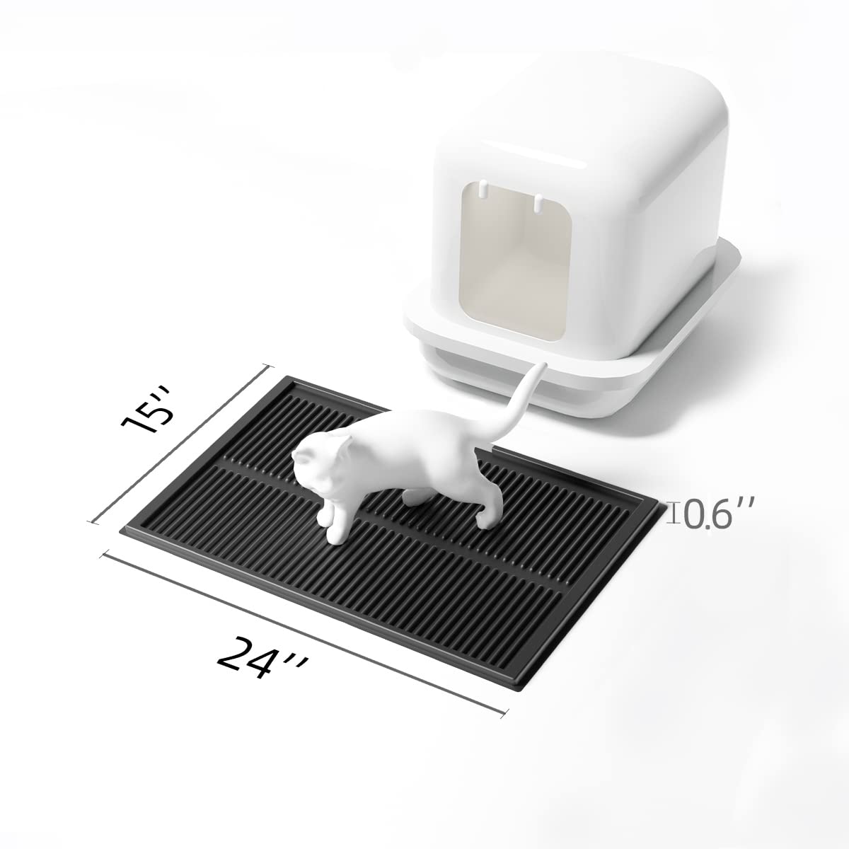 Petnova Cat Litter Mat For Kitty Litter Box: Super Easy To Clean Kitty Litter Mats - Litter Pad - Pet Mats For Floor - Kitty Litter Rug - Washable Litter Mat - Cat Supplies For Indoor Cats