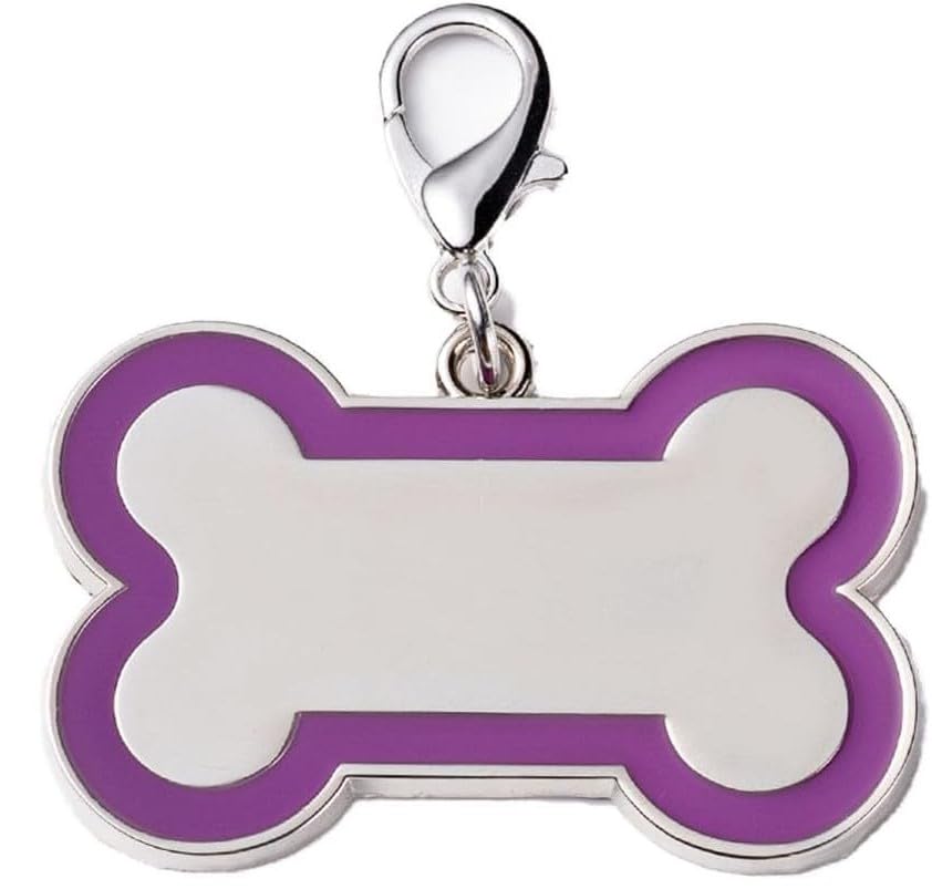 Coolliant Personalized Dog Id Tags - Laser Engraved, Bone-Shaped, Large: Purple