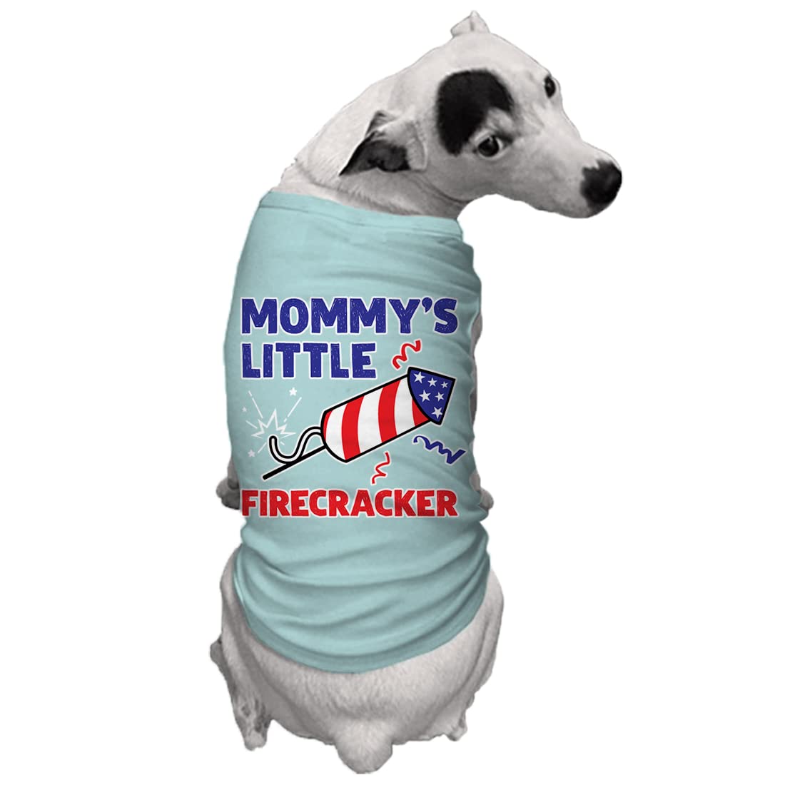 Mommy'S Little Firecracker - Usa Independence Day 4Th Of July Dog Shirt (Chill, Medium)