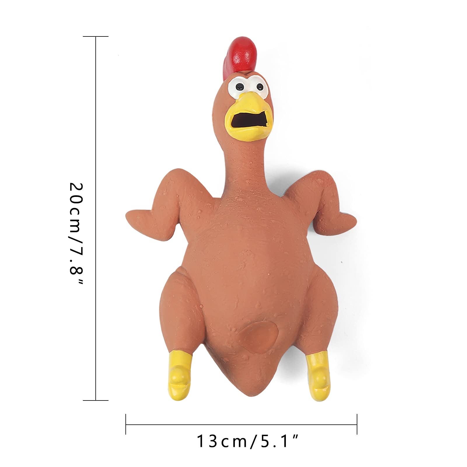 Rubber Chicken Dog Toy Squeak, 3 Pack Latex Screaming Chicken Dog Toys That Makes Noise, Funny Squeaky Interactive Puppy Dog Toy