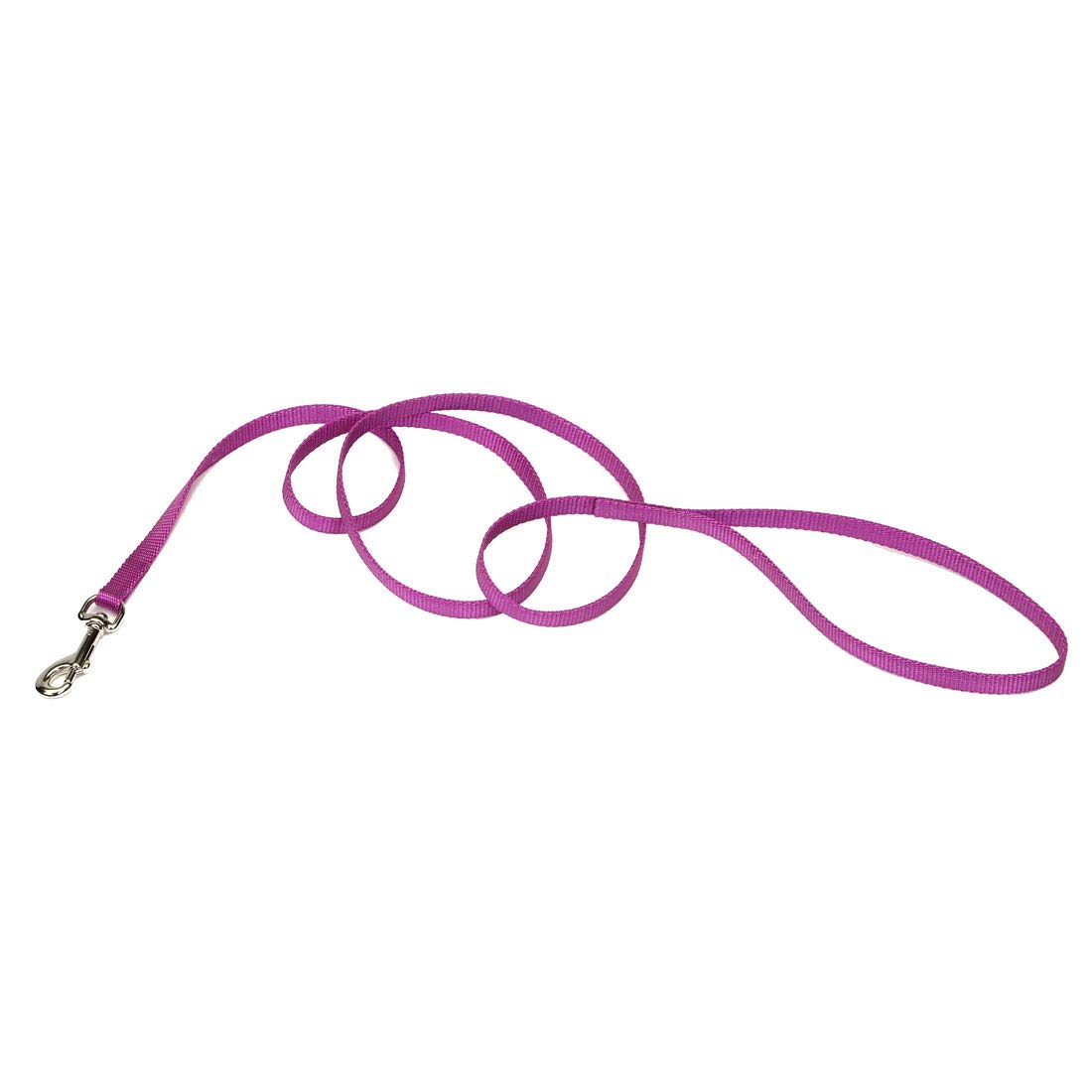 Coastal Pet Single-Ply Dog Leash - Sturdy Pet Leash - Comfortable & Stylish - Resists Fraying - Vibrant & Fade-Resistant Color - Orchid, 3/8' X 6'