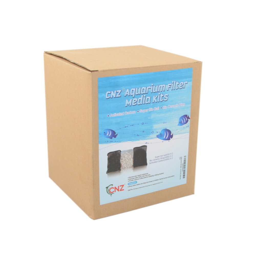 Cnz® Aquarium Filter Media Kits (Double Pack) - Activated Carbon, Bio Ball, Ceramic Ring