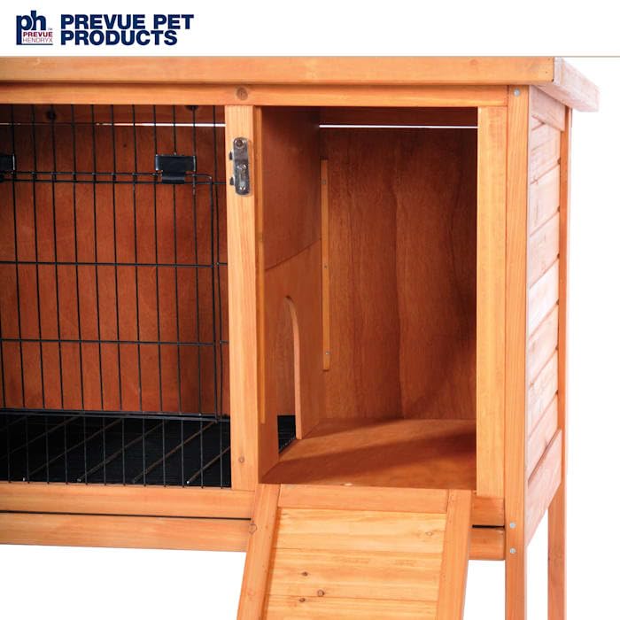 Prevue Hendryx, Stained Wood 461 Large Rabbit Hutch, 46.5' L X 24.0' W X 36.3' H