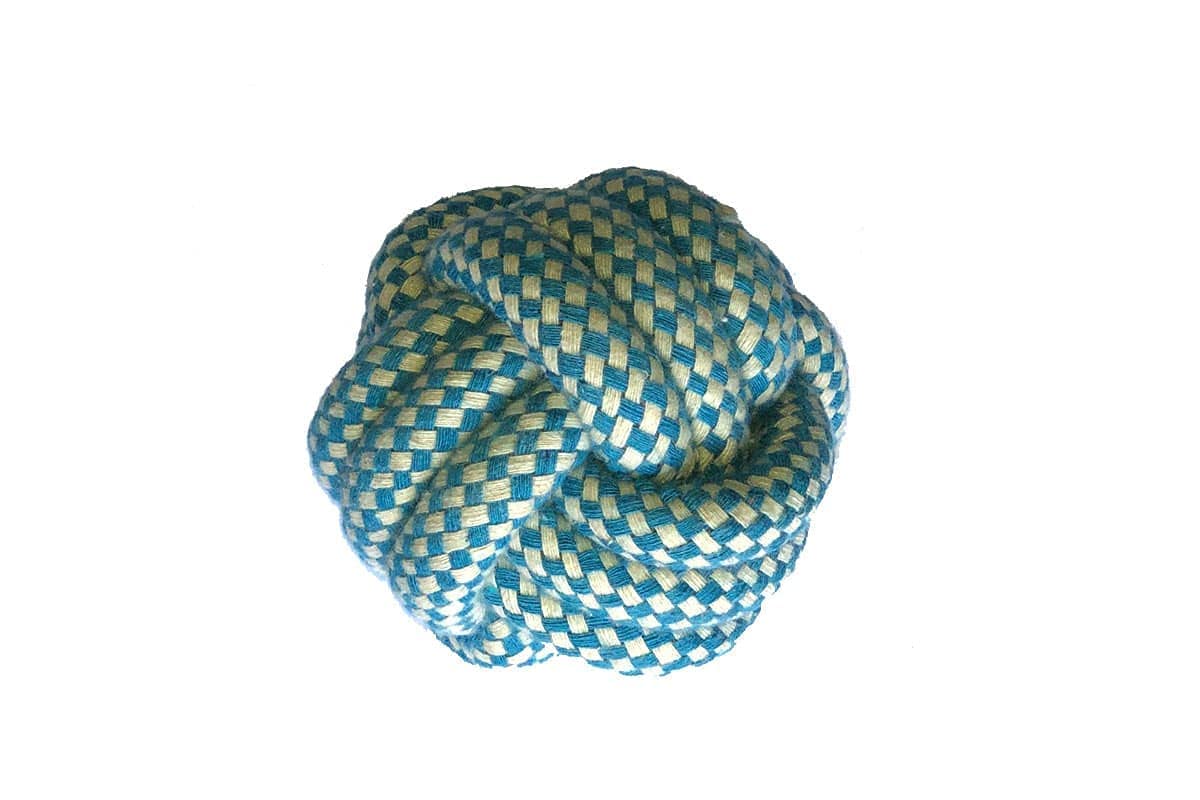 Dog Trust /Pets/Dogs/Cats Chew Durable Rope Knot Ball Toy/Teeth Cleaning/Playing Toy for Kittens/Cats/Puppy and Dogs (Small Size