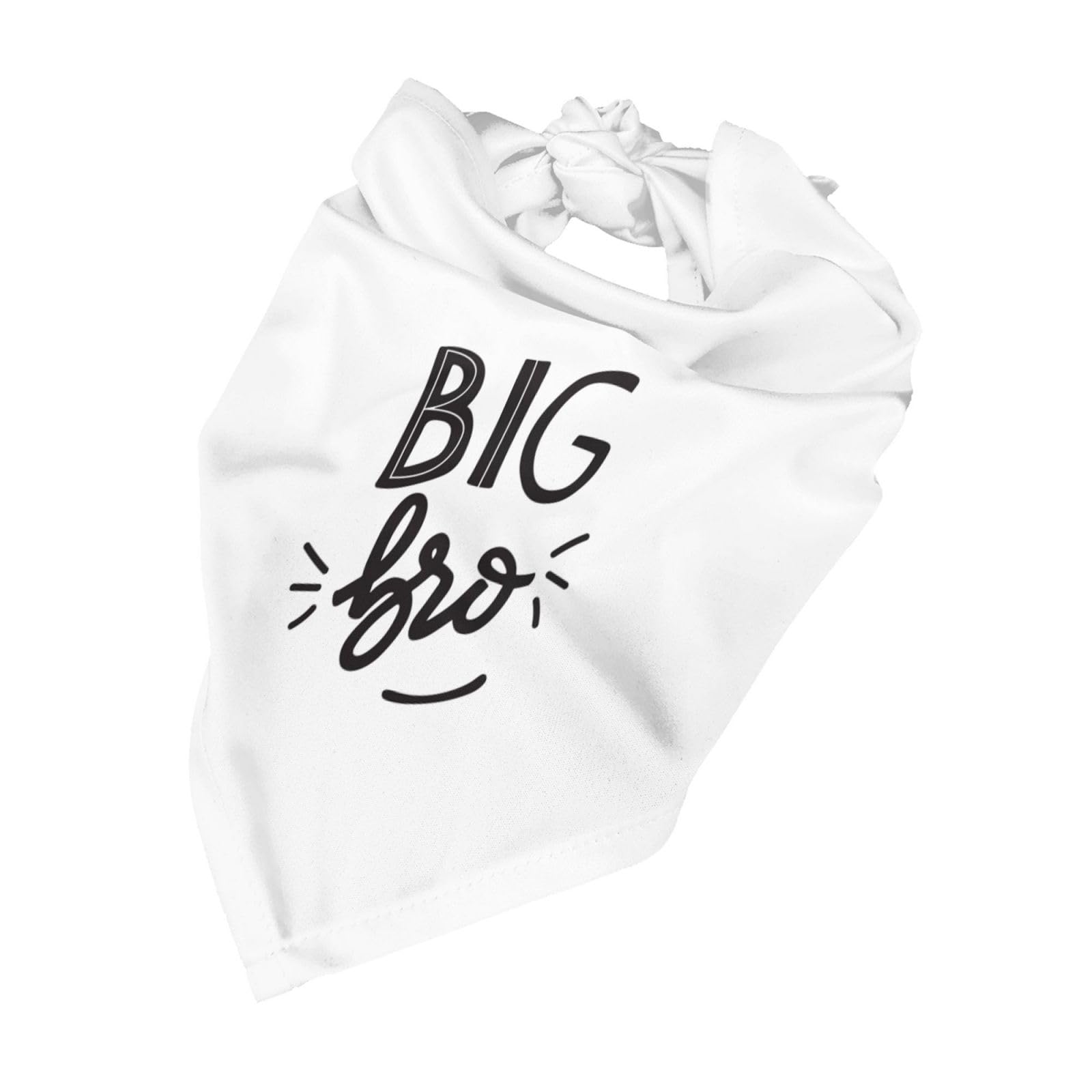Vercosee Big Brother Dog Bandana, Reversible, Baby Announcement, Gift For Dog Lover Owner (White-New)