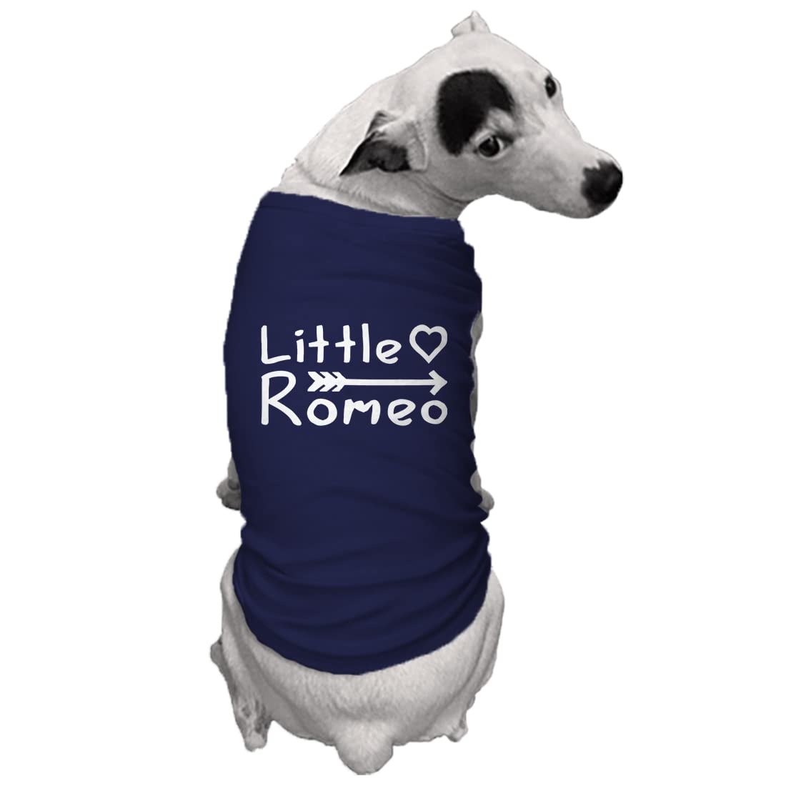Little Romeo - Stud Handsome Cute Juliet Love Dog Shirt (Navy, Large)