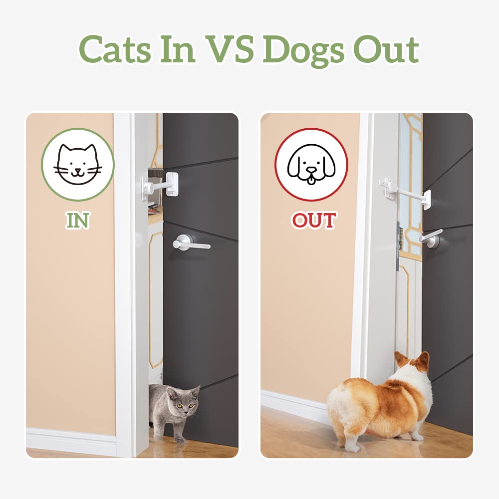 Safelon 1Pcs Baby Safety Door Finger Pinch Guard, Door Lock & Door Stopper For Kids & Pets, Convenient Cats Entry, Adjustable Door Latch For Dogs No More Pet Gates