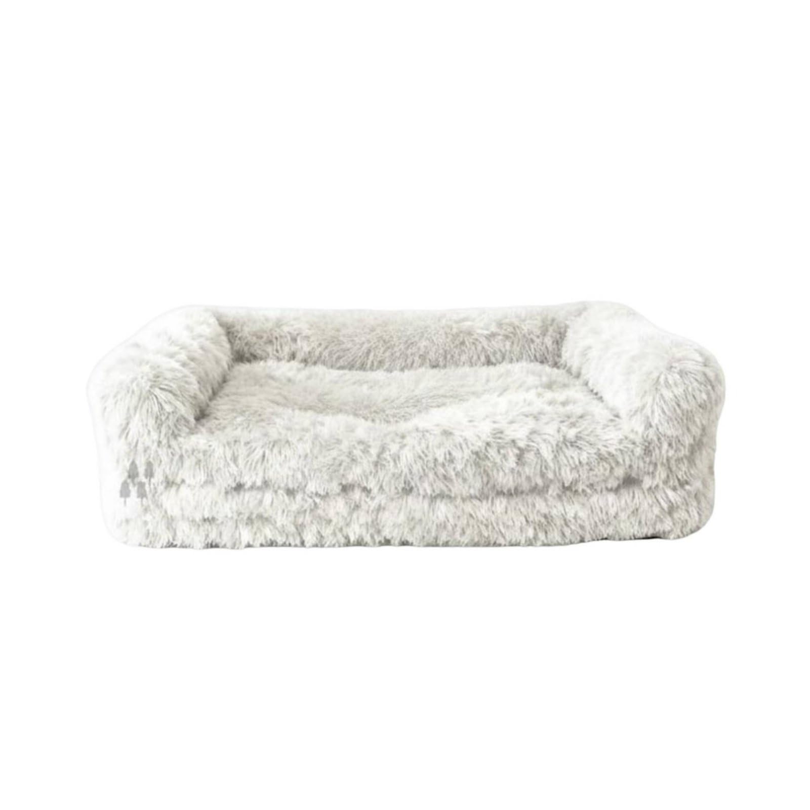 HEAVENGLOW Foldable Design Soft Dog Lounge Bed Thick Sponge Filling Soft Faux Plush Pet Bed Removable Cover Faux Plush Pet Sofa 