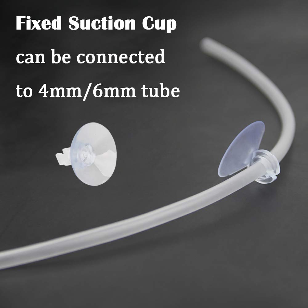 Nge Flexible Air-Line Tubing For Aquarium, 10Meter/ 33Ft 4Mm Id X 6Mm Od Silicone Tube With 7 Suction Cups
