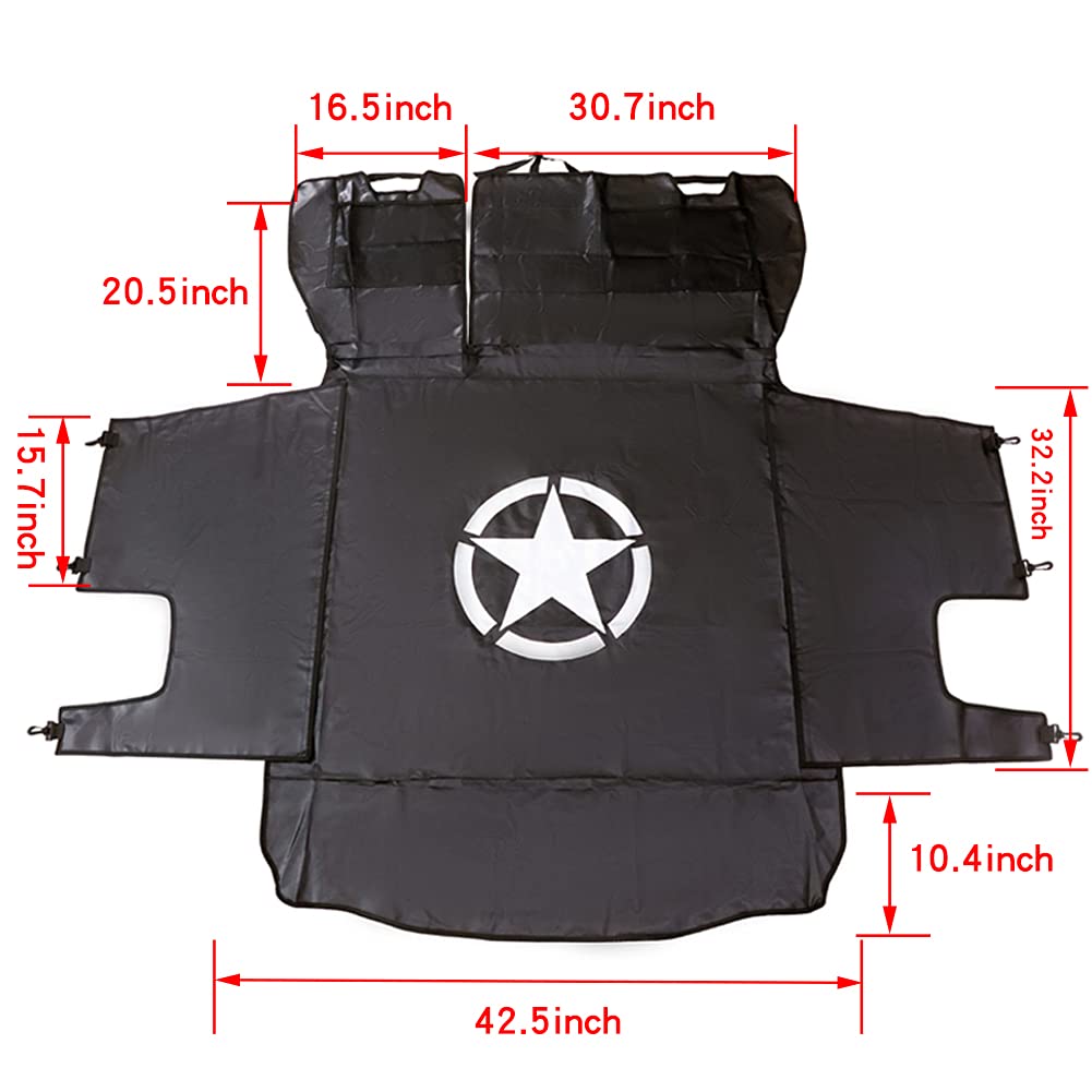 Bestaoo Dog Trunk Liner For Jeep - Heavy Duty Waterproof Oxford Cargo Protector For 2007-2025 Wrangler Jk Jl 4-Door, Nonslip Was