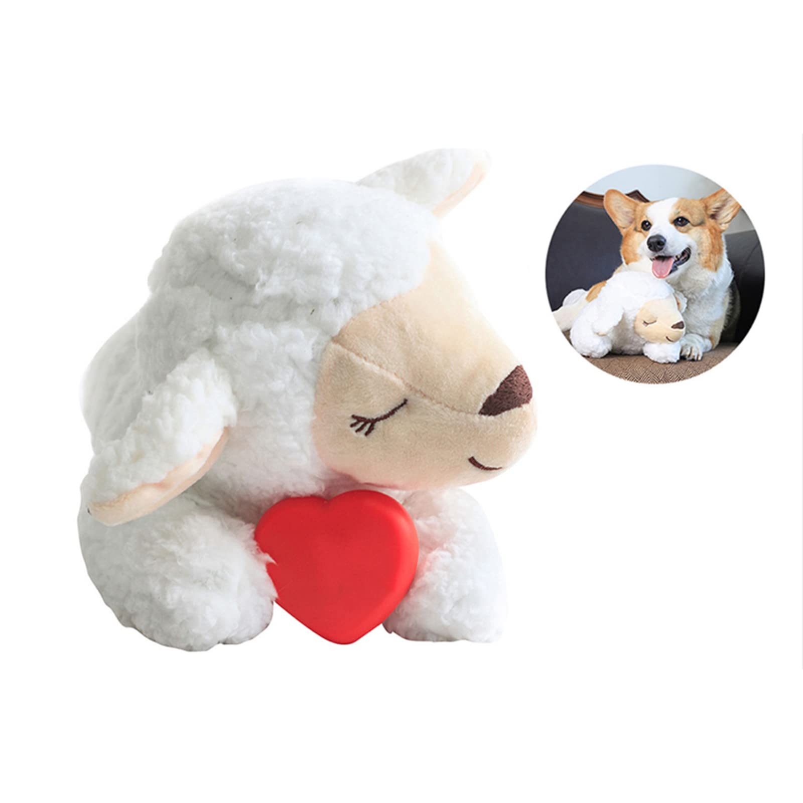Heartbeat Puppy for Dogs,Heartbeat Dog Toy Anxiety Relief for Puppy Heartbeat Toy Sleep Aid,Stuffed Animal Toys with Heartbeat f