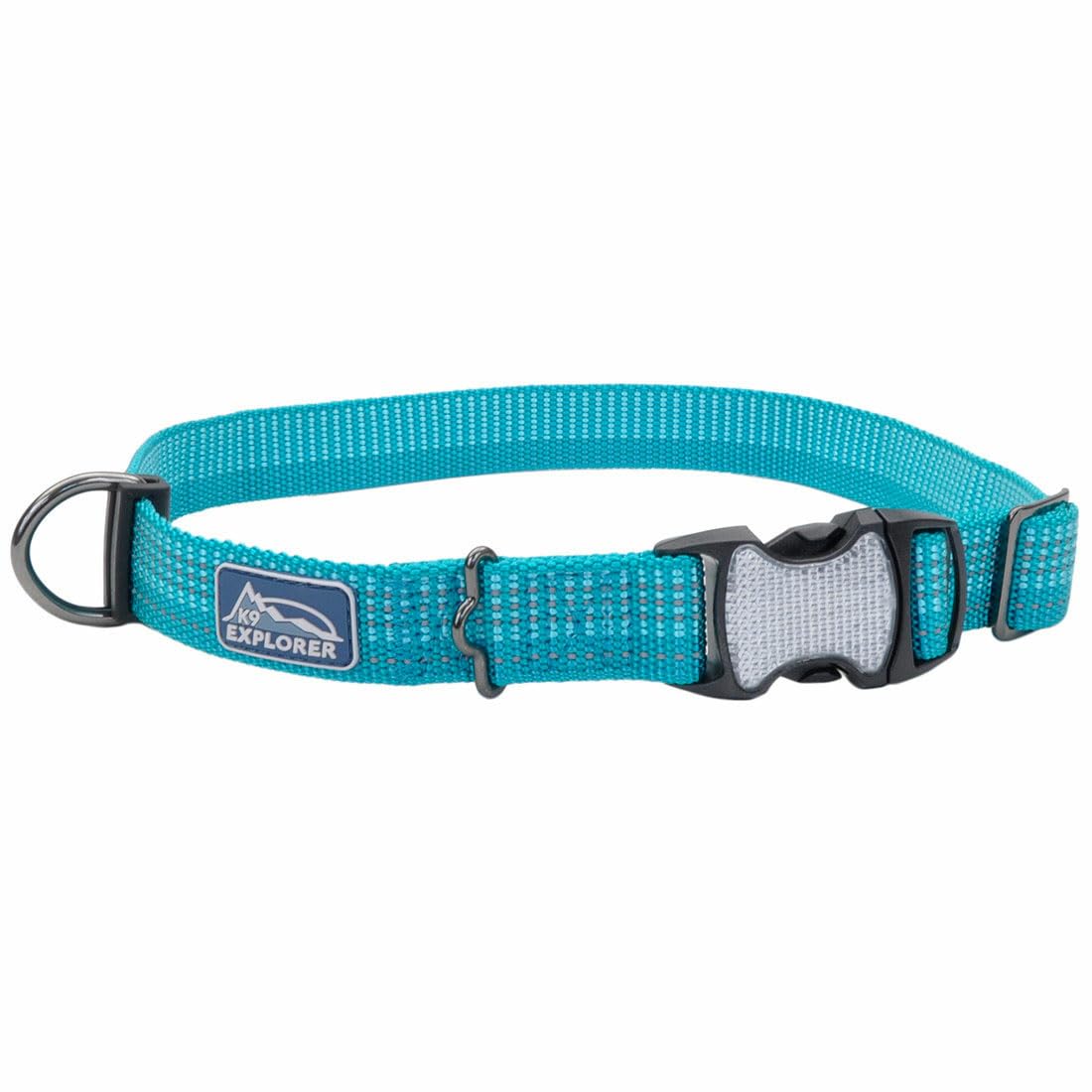 Coastal Pet - K-9 Explorer - Brights Reflective Adjustable Dog Collar, Ocean, 5/8'' x 08''-12''