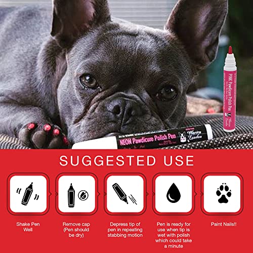 Warren London Pawdicure Dog Nail Polish Pens | Made In Usa | Quick Dry, Low Odor, Non-Toxic Dog Accessories | Ideal For Dog Birthday, Dog Costume | Dries In Under 1 Minute | 13 Colors | Red
