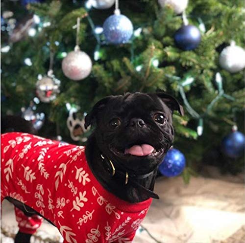 Cutebone Dog Pajamas Dog Coat Xmas For Puppy Dog Apparel Dog Jumpsuit Pet Clothes Pajamas Puppy Clothes P18Xl