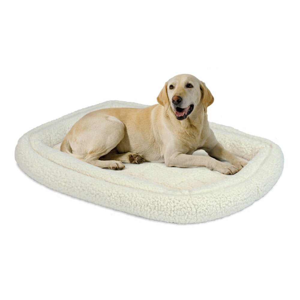 Midwest Homes For Pets Double Bolster Pet Bed | 24-Inch Dog Bed Ideal For Small Dog Breeds & Fits 24-Inch Long Dog Crates