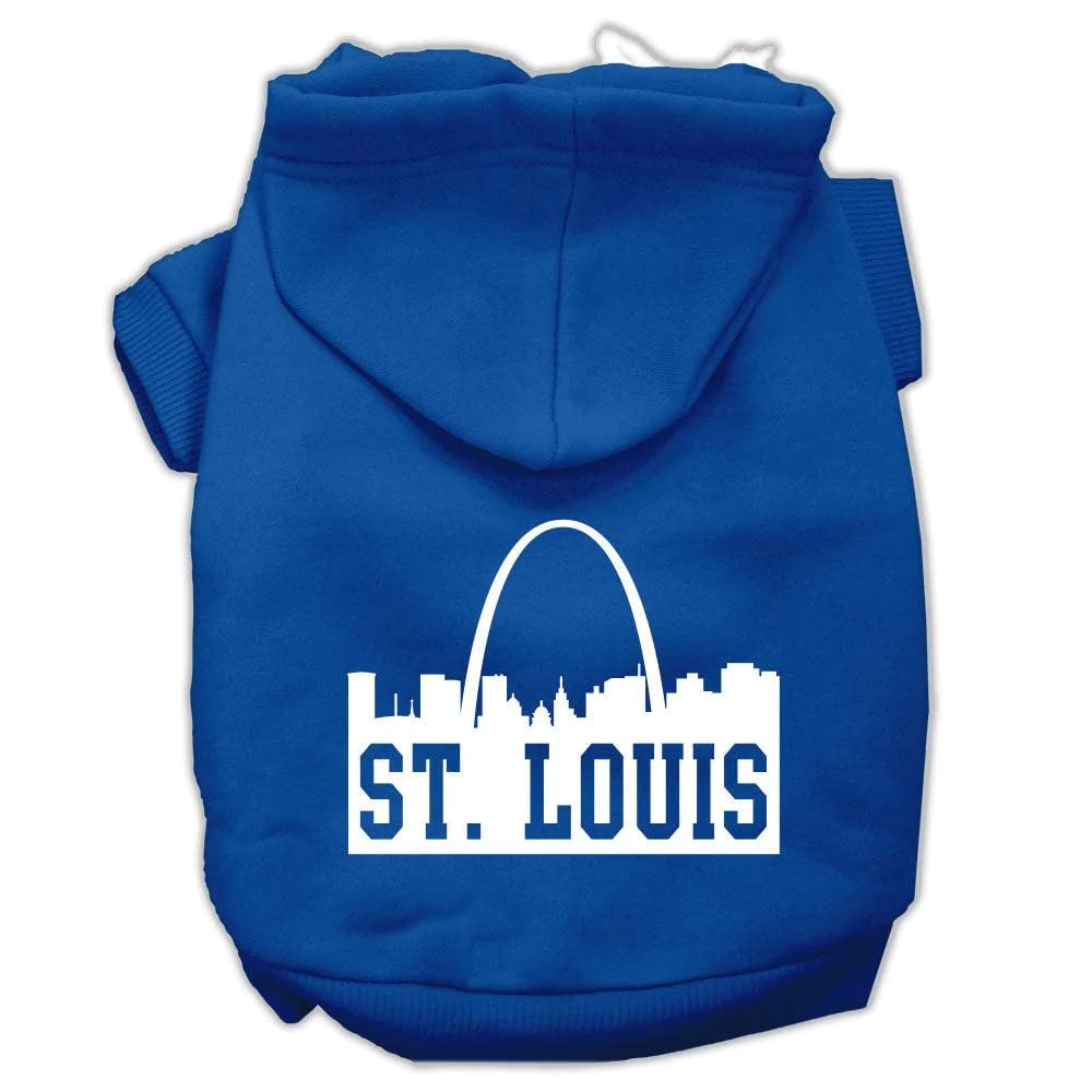 Pet Dog & Cat Hoodie Screen Printed, &quot;St. Louis Skyline&quot; Brown 3XL (25-35 lbs.)