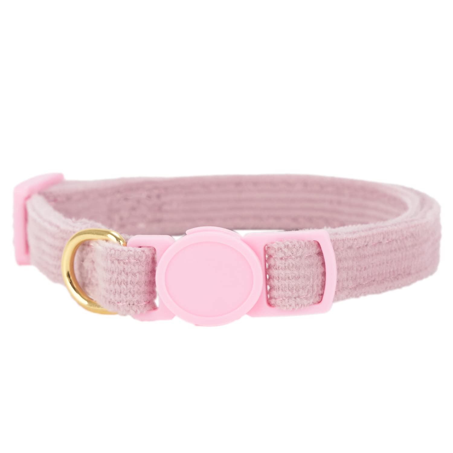 Petiry Soft Corduroy Cat Collar, Plaid Pattern, With Bell And Bowtie, Safety Breakaway Clasp, Adjustable For Kitten And Cats Pin