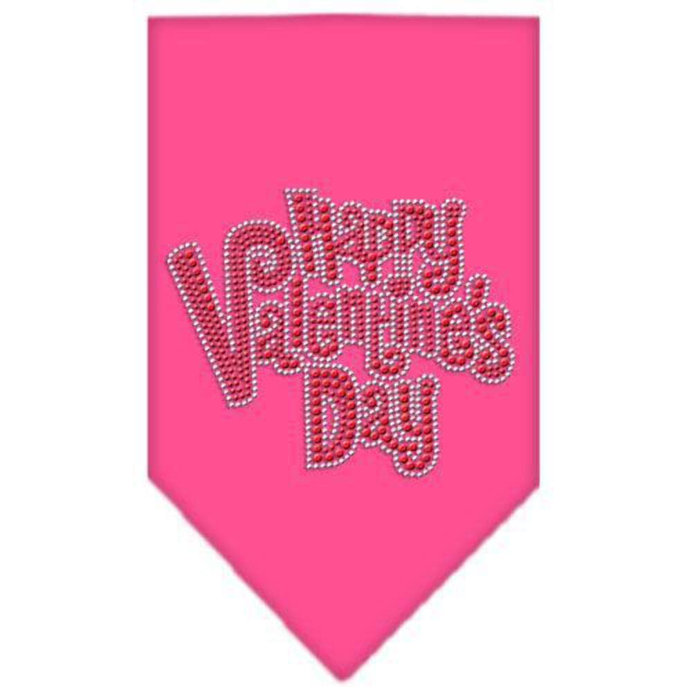 Mirage Pet Products Happy Valentines Day Rhinestone Bandana, Purple, Large
