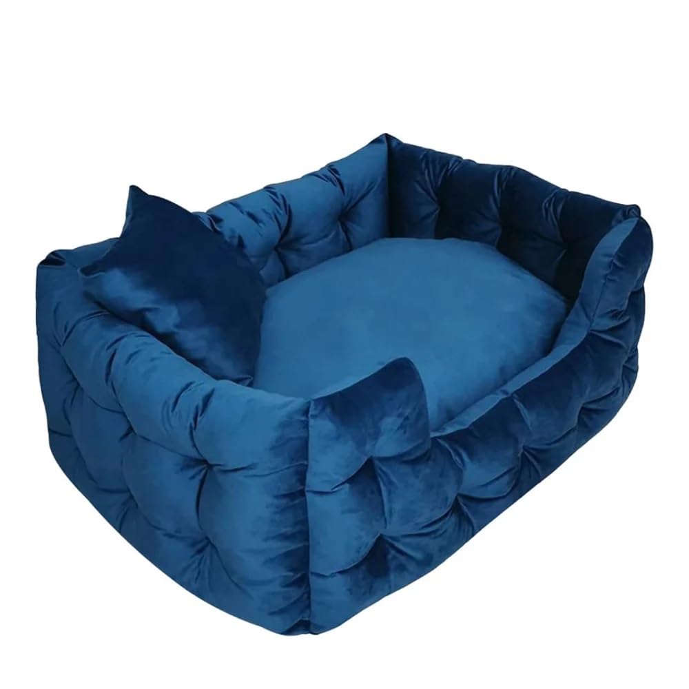 GDB Sofa Bed for Dogs and Cats, UltraSoft & Comfortable Pet Bed | Durable, Cozy Design for Small & Large Pets, Washable, Blue, 